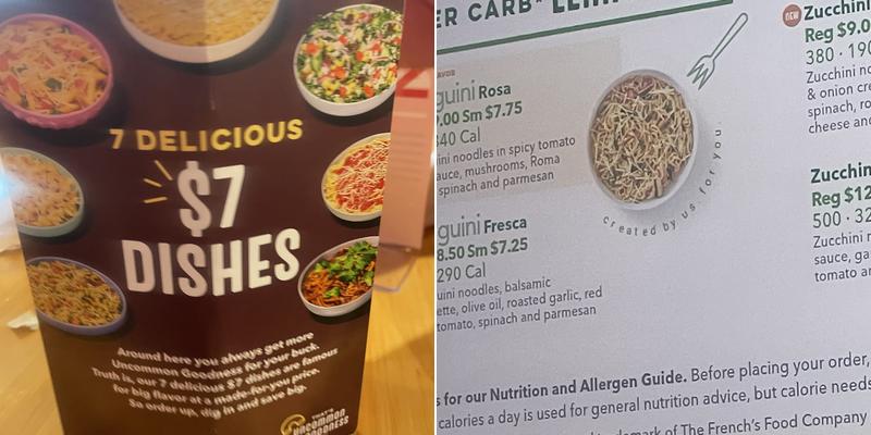 Noodles and Company Menu