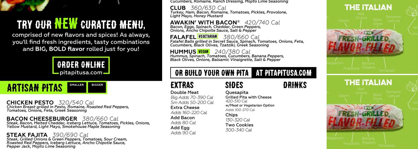 Pita Pit Menu