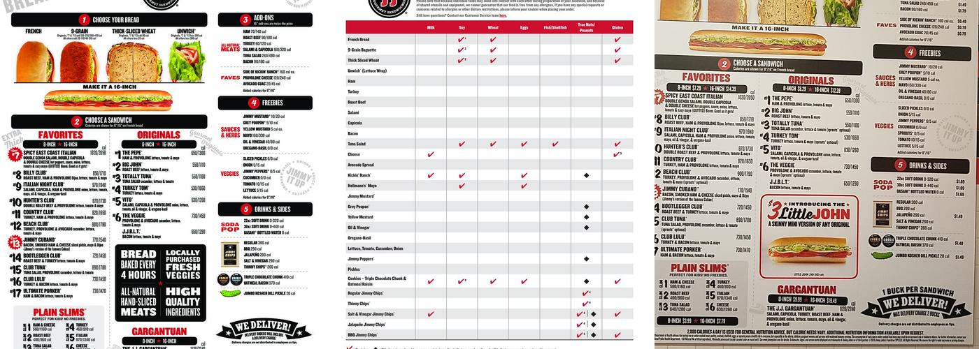 Jimmy John's Menu
