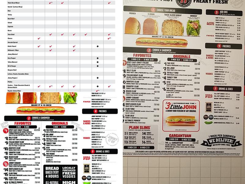 Jimmy John's Menu