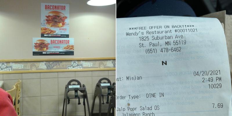 Wendy's Menu