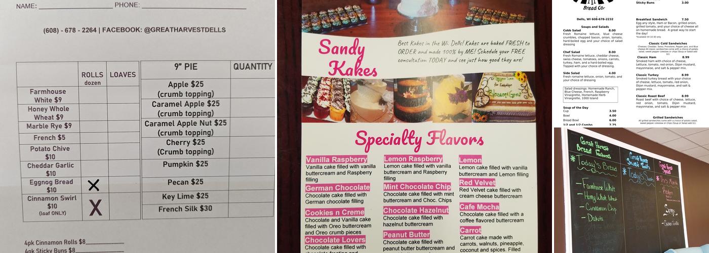 Great Harvest Bread Co. Menu