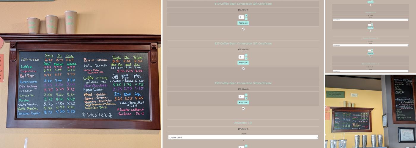 Coffee Bean Connection Menu