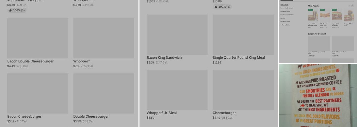 Burger King Menu