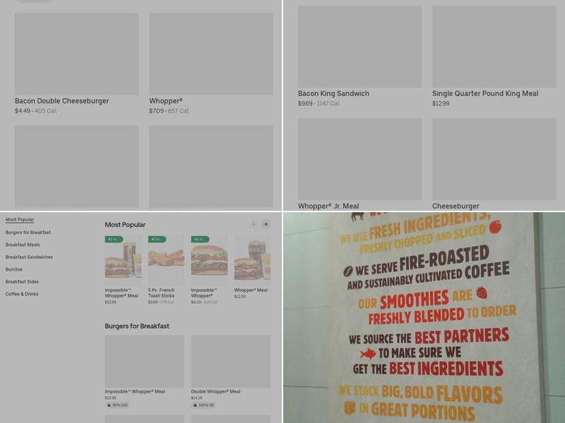 Burger King Menu