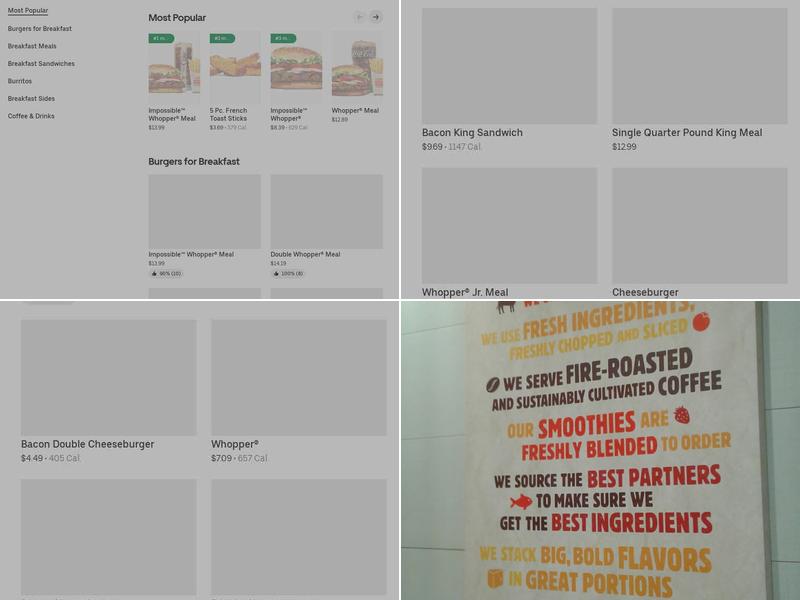 Burger King Menu