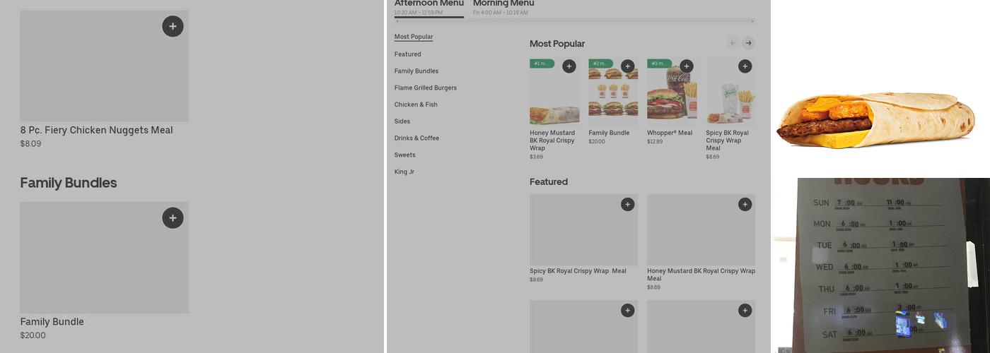 Burger King Menu