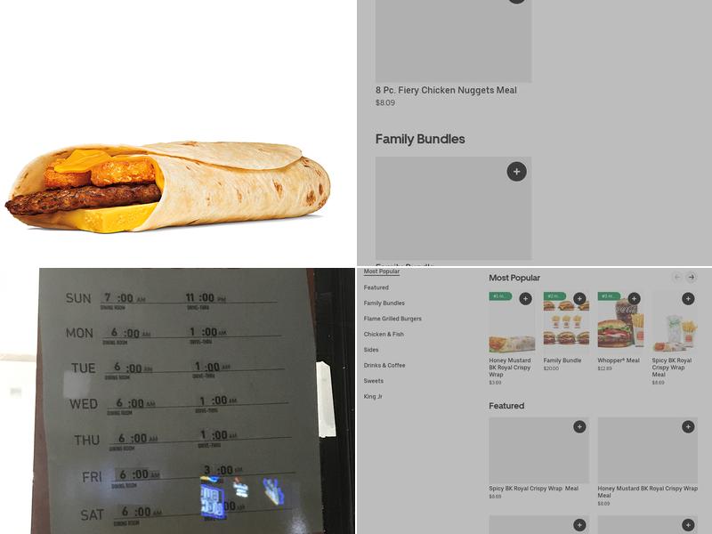 Burger King Menu
