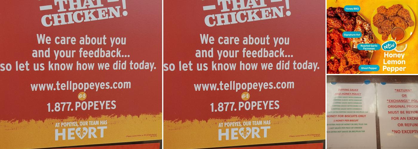 Popeyes Louisiana Kitchen Menu