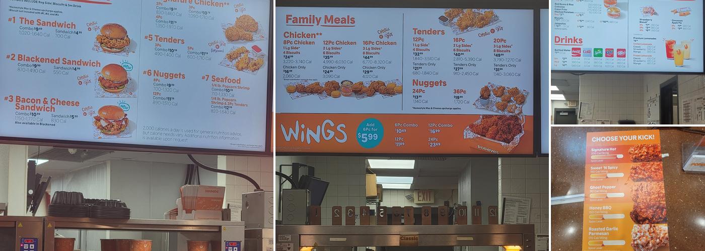 Popeyes Louisiana Kitchen Menu