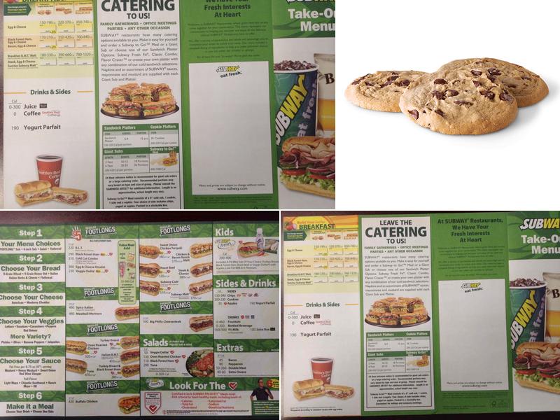 Subway Menu