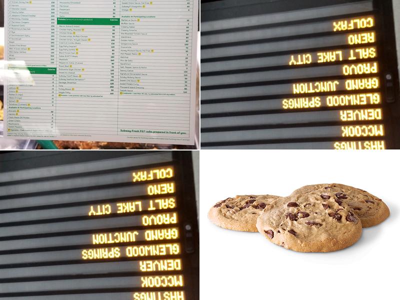 Subway Menu