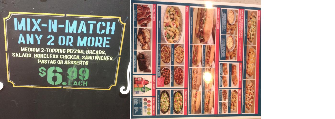 Domino's Pizza Menu