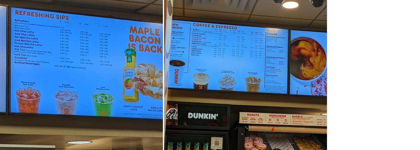 Dunkin' Menu
