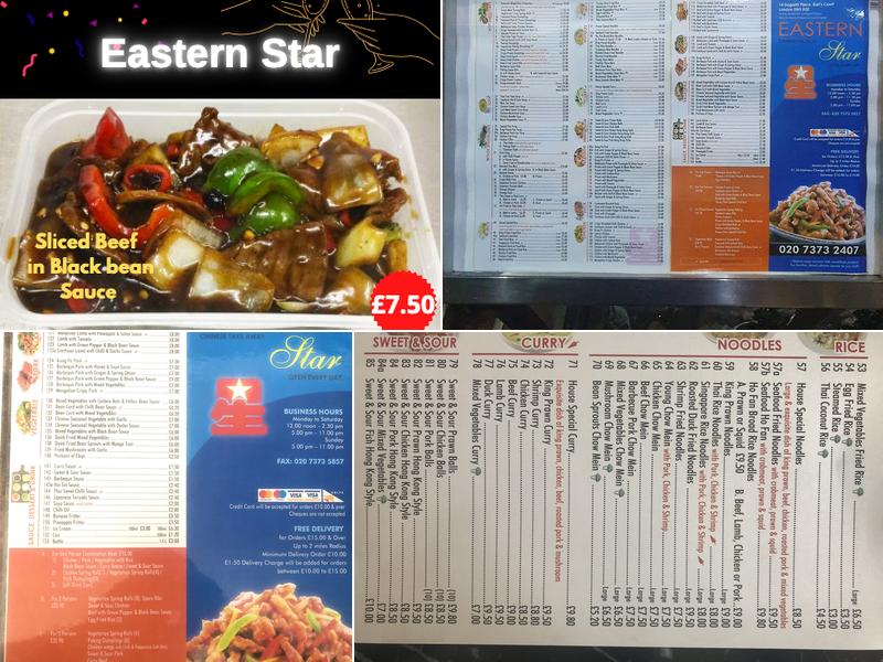 Eastern Star Menu