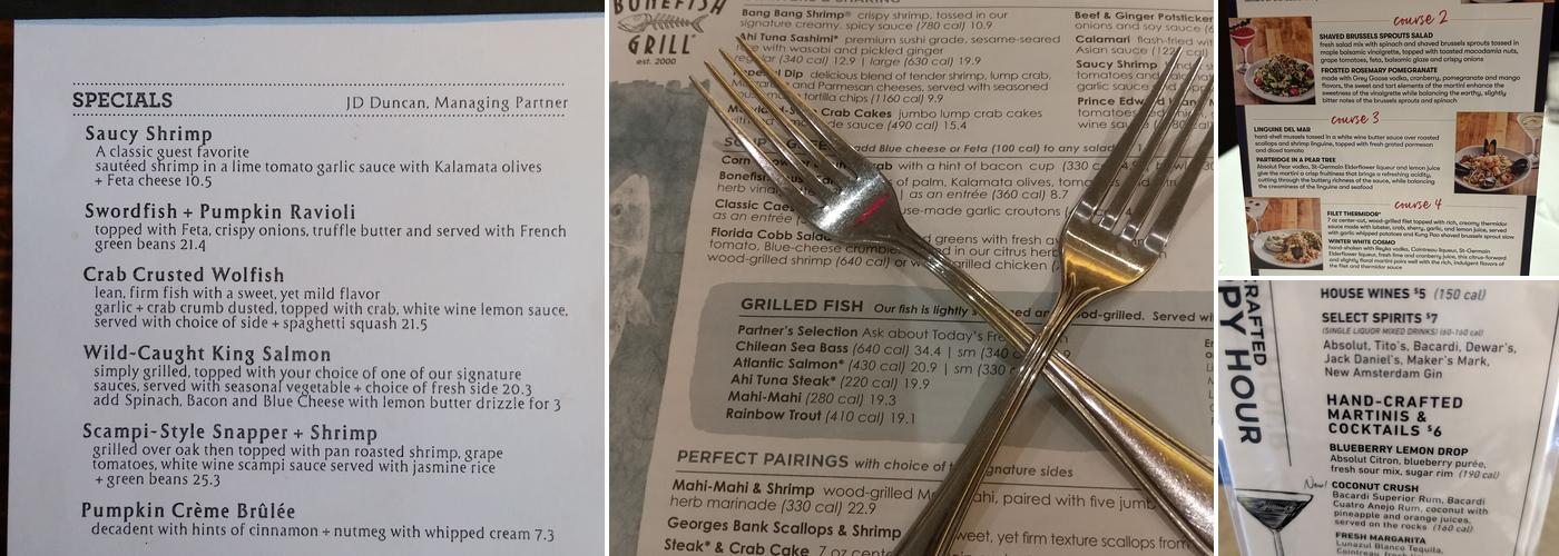 Bonefish Grill Menu