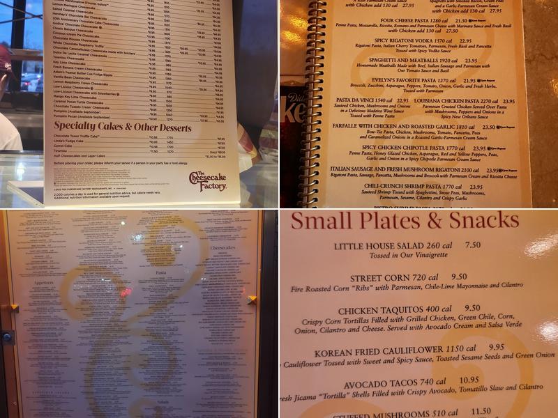 The Cheesecake Factory Menu