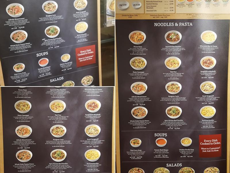Noodles and Company Menu