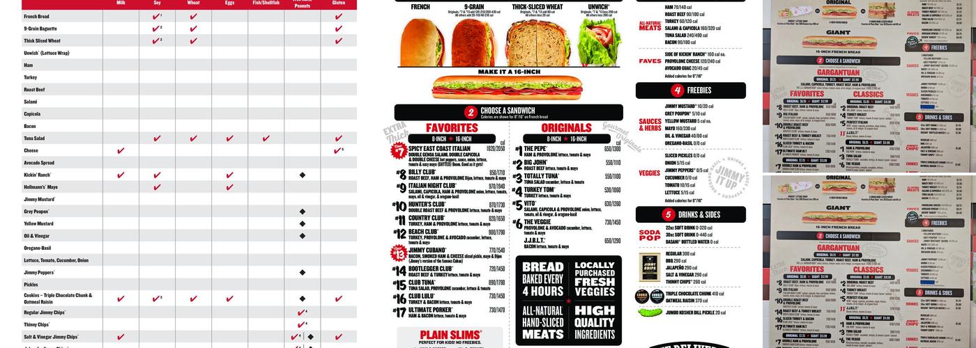 Jimmy John's Menu