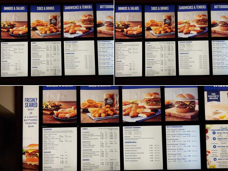 Culver’s Menu