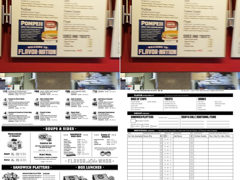 Erbert and Gerberts Menu