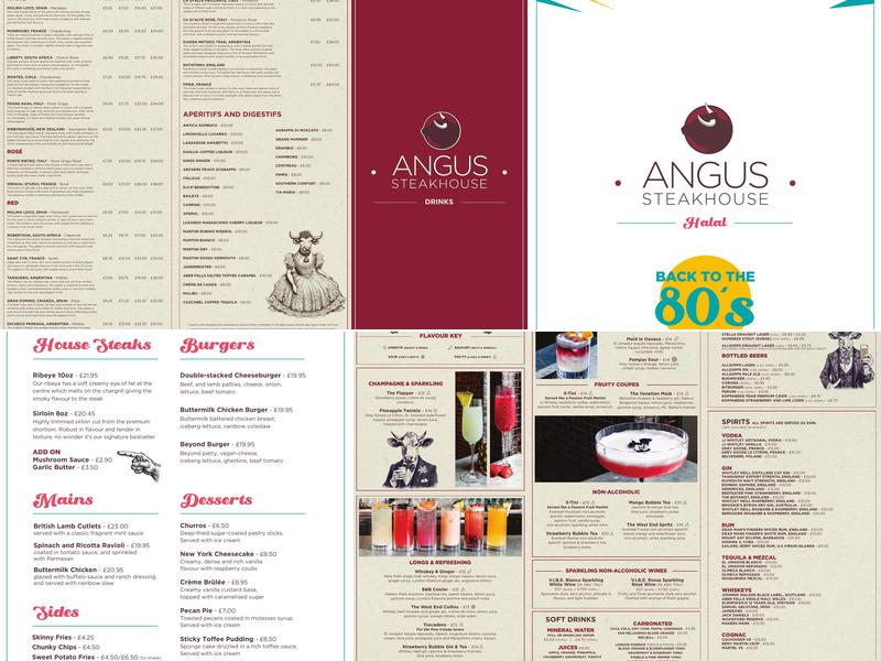 Angus Steakhouse Piccadilly Circus Menu