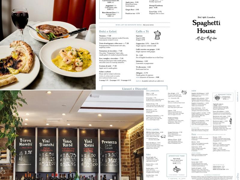 Spaghetti House Menu