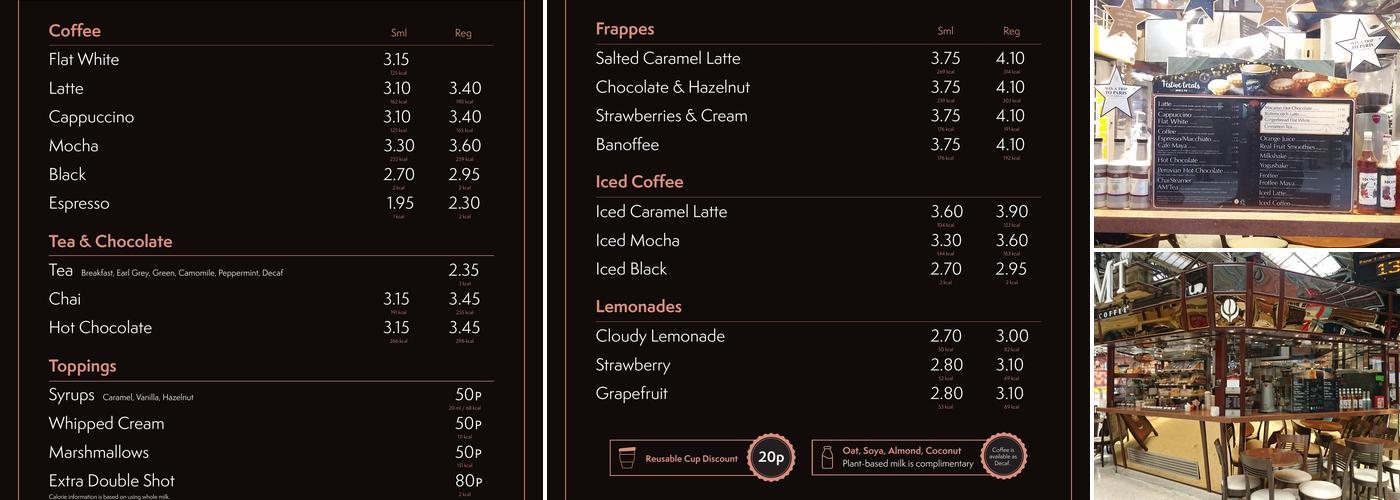 AMT Coffee Menu