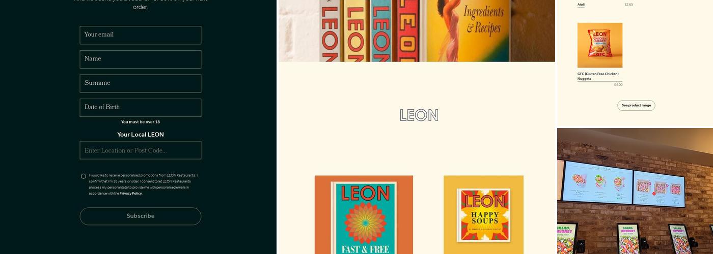 LEON Carnaby Street Menu