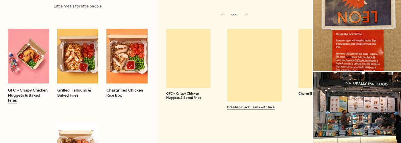 LEON Tottenham Court Walk Menu