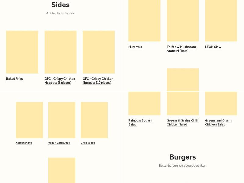 LEON Farringdon Menu