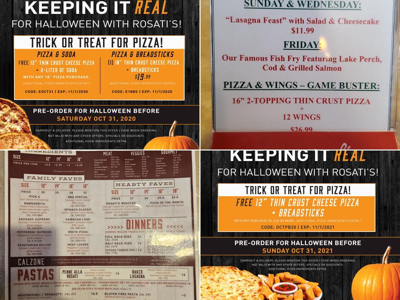 Rosati's Pizza Of Green Bay Menu