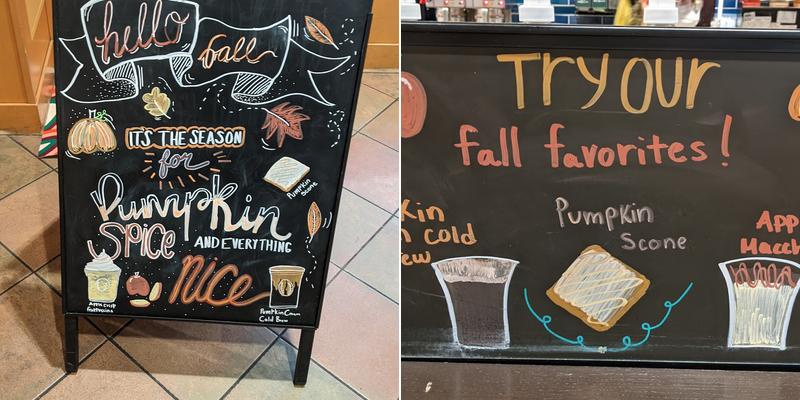 Starbucks Coffee Company Menu