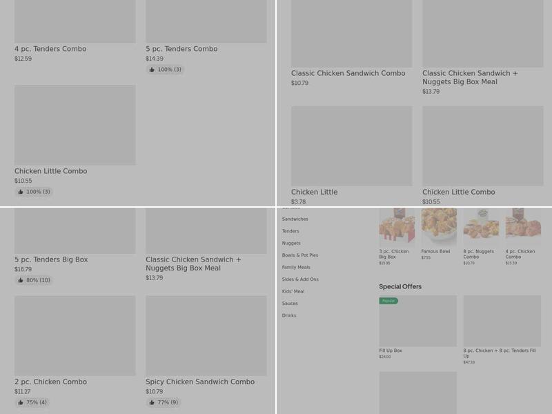 KFC Menu