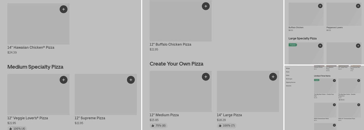 Pizza Hut Menu