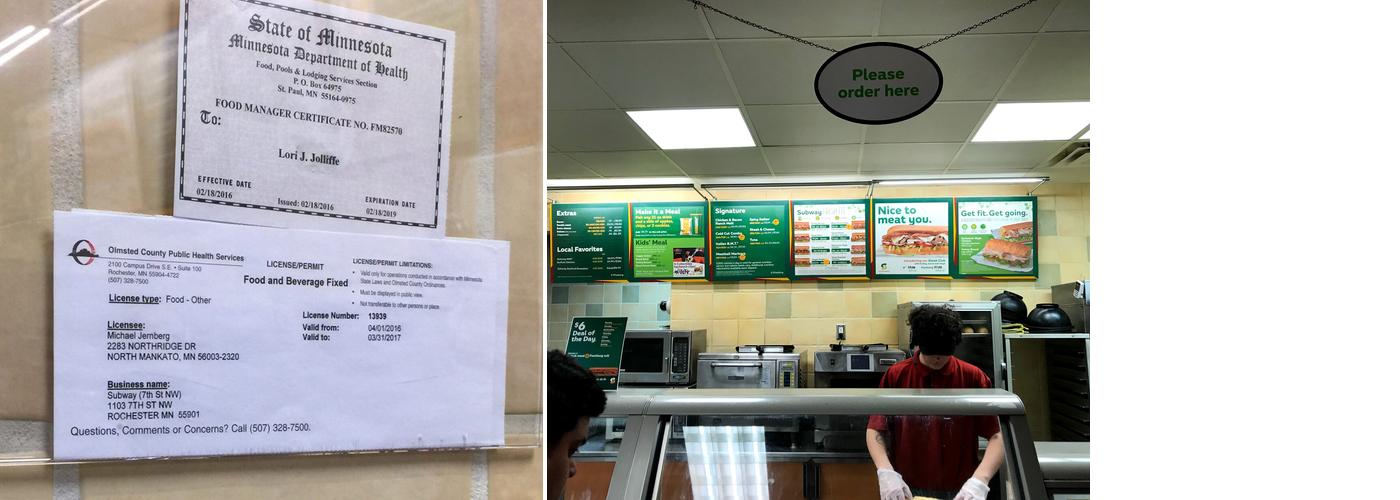 Subway Menu