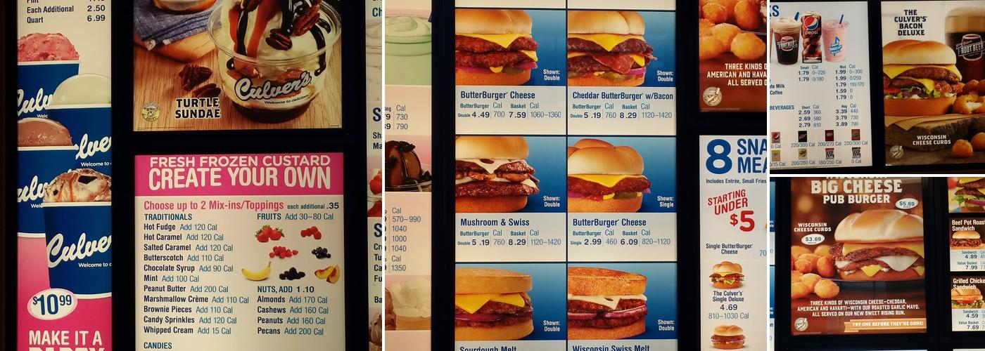 Culver’s Menu