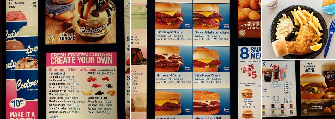 Culver’s Menu