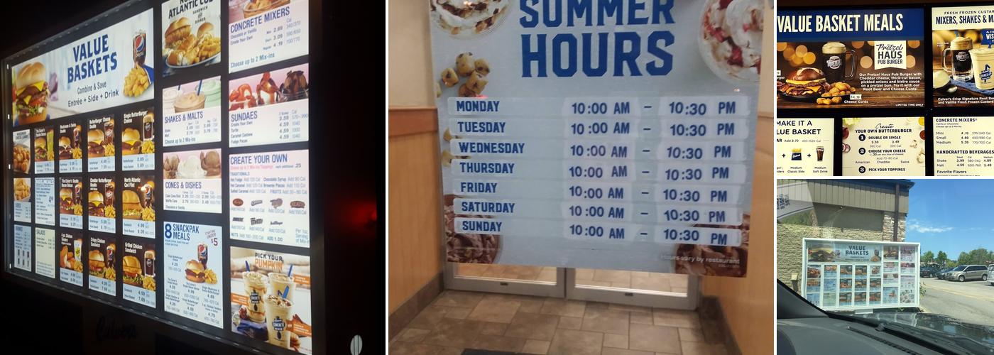 Culver’s Menu