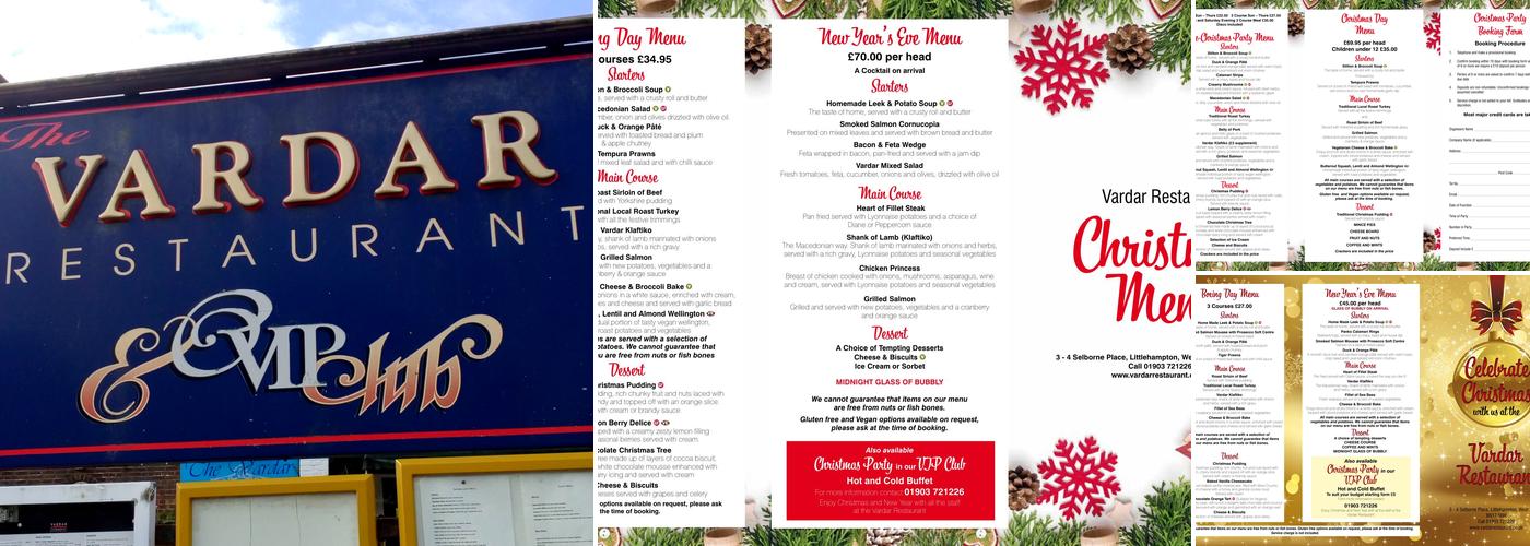 Vardar Restaurant Menu