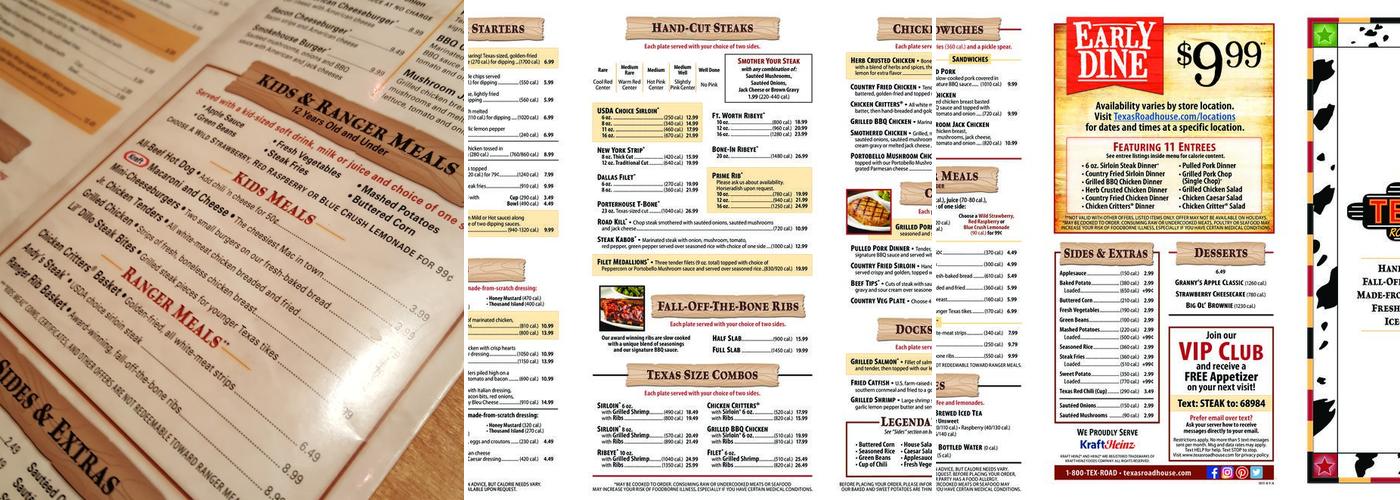 Texas Roadhouse Menu