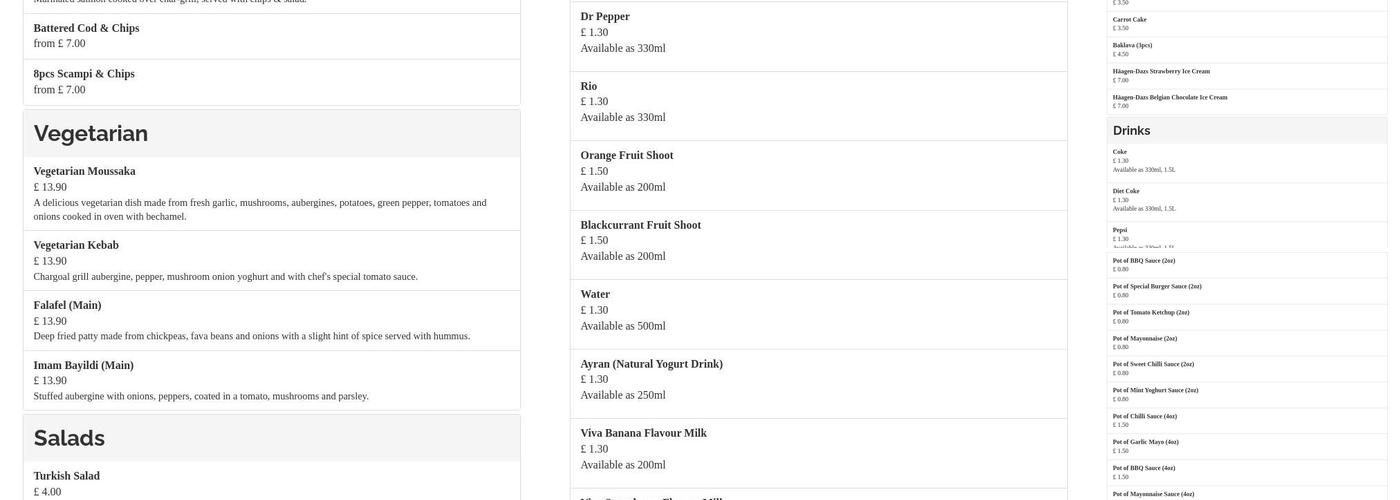 Charcoal Grill Meze & Bar Menu