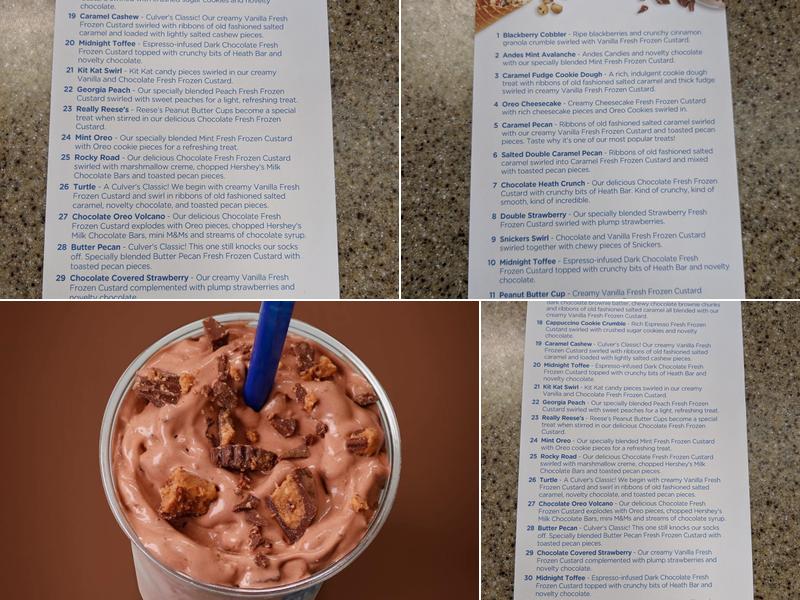 Culver’s Menu