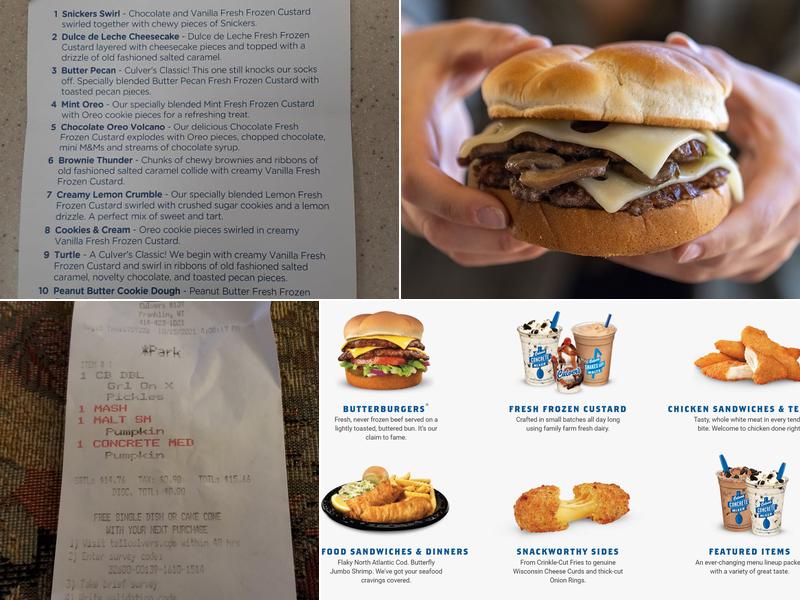 Culver’s Menu