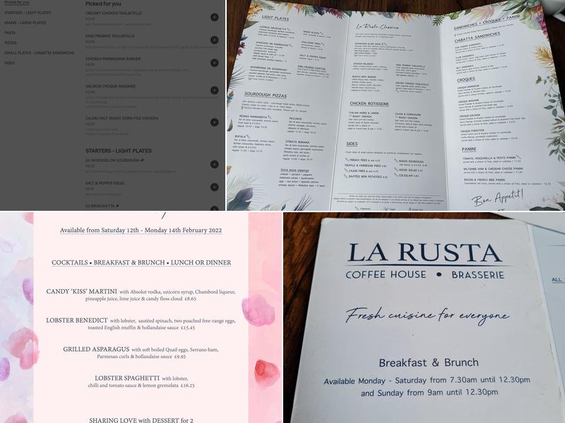 LA RUSTA Restaurant Menu