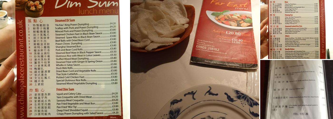 China Palace Worthing Menu