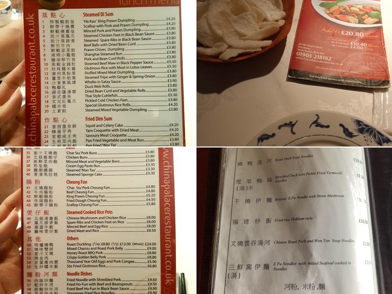 China Palace Worthing Menu