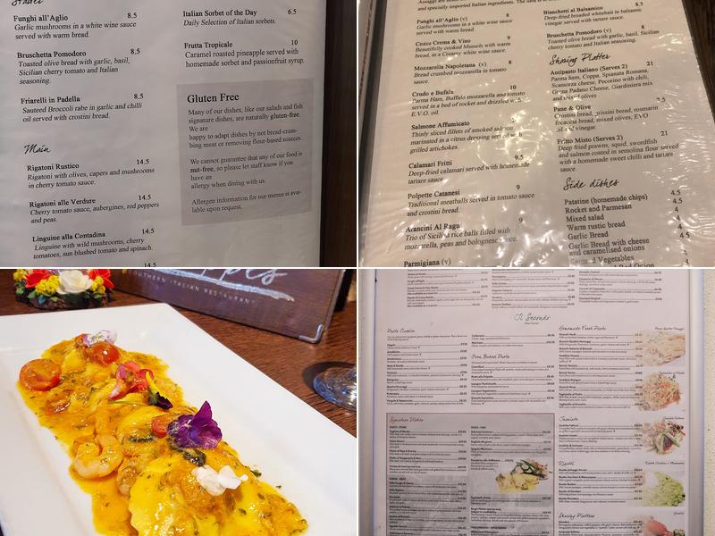 Giuseppes Southern Italian Restaurant Menu