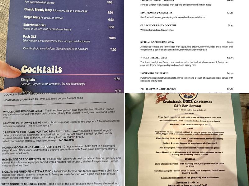 CrabShack Menu