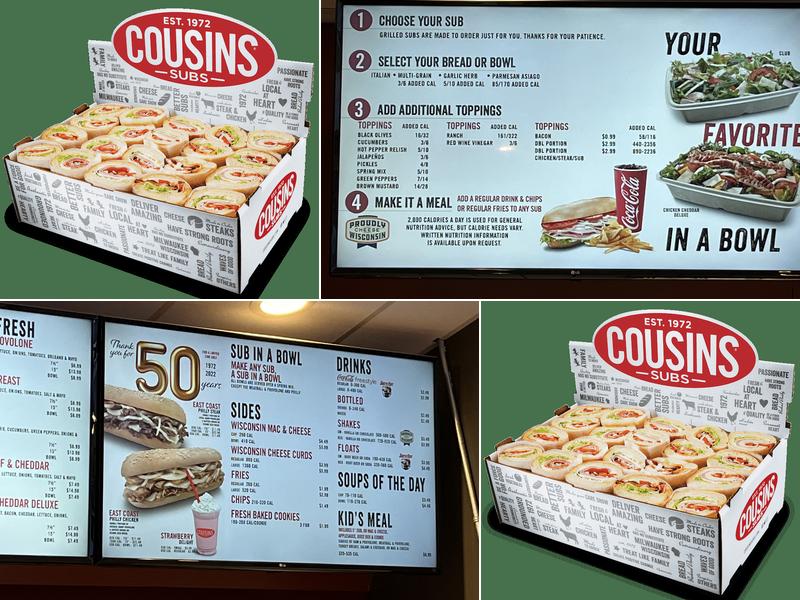 Cousins Subs Menu